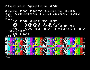 Spectrum running BBC BASIC
